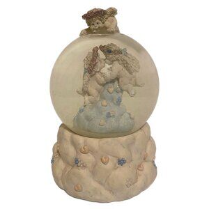 Vintage Musical Snow Globe Dreamsicles Angels Plays "Once Upon A Dream"